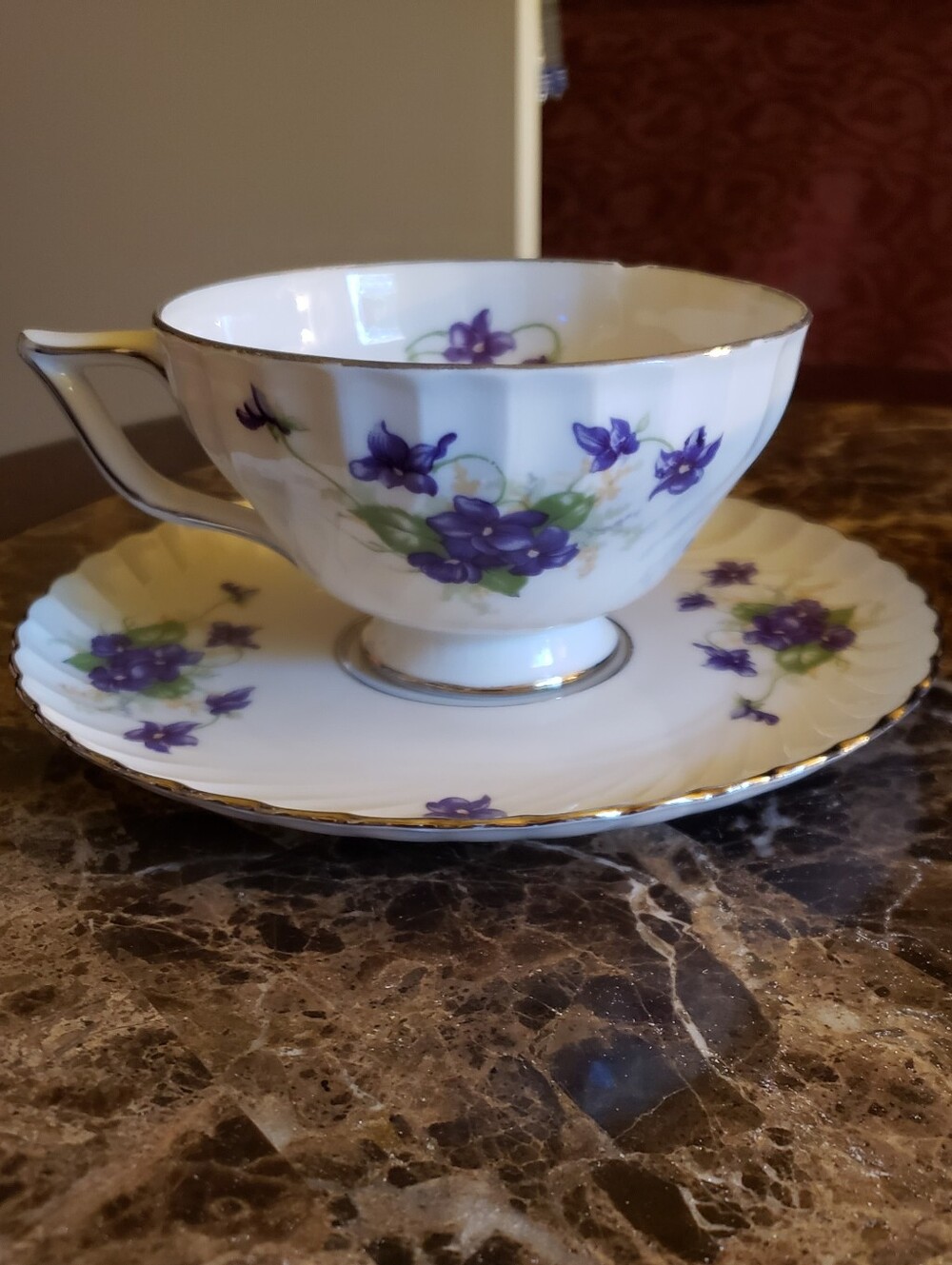Royal Tettau Lavander Floral Pattern Tea Cup.